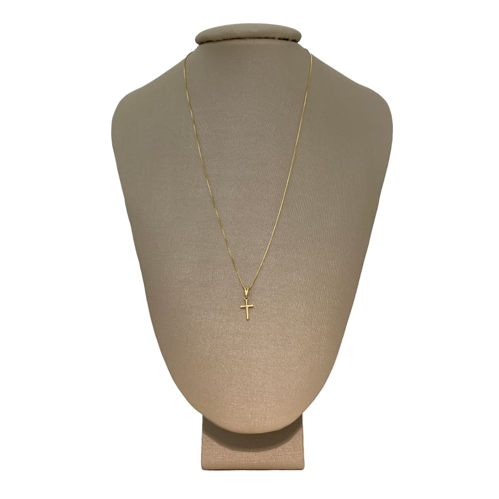 Colar Veneziano Ouro 18k Cruz Elegante Minimalista P Vecchio