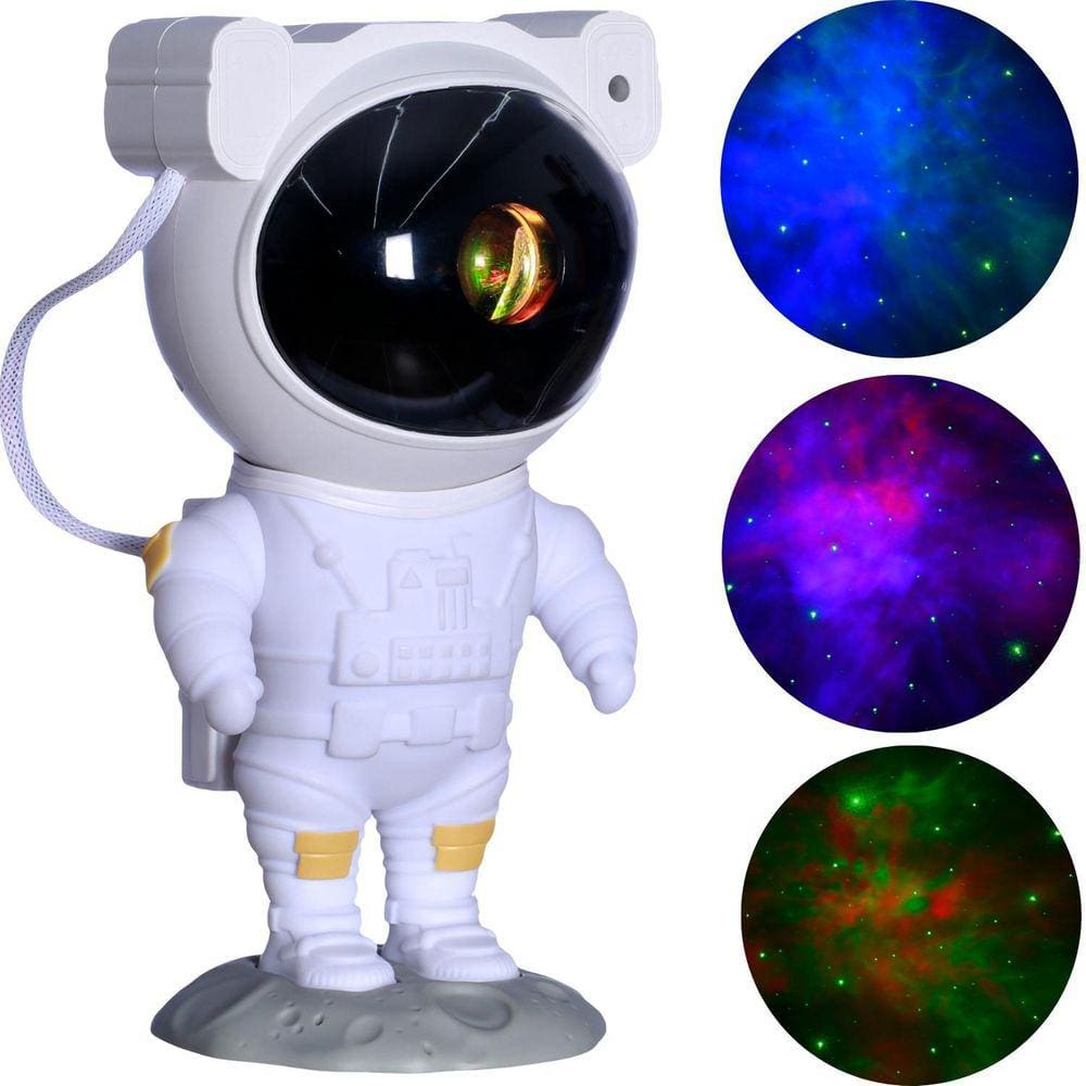 Projetor De Luzes Estrelas Galáxia Astronauta Com Controle