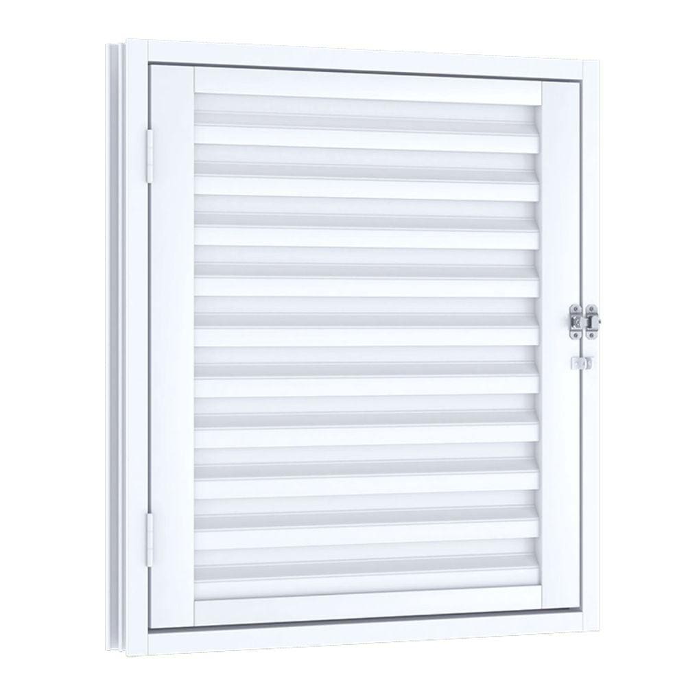 Porta de Aço Alçapão 80x60cm com Porta Cadeado Riobras Branco