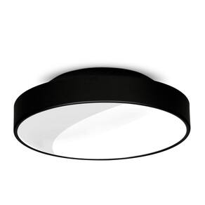 Plafon de Sobrepor Redondo para 2 Lâmpadas Isadora Design Preto