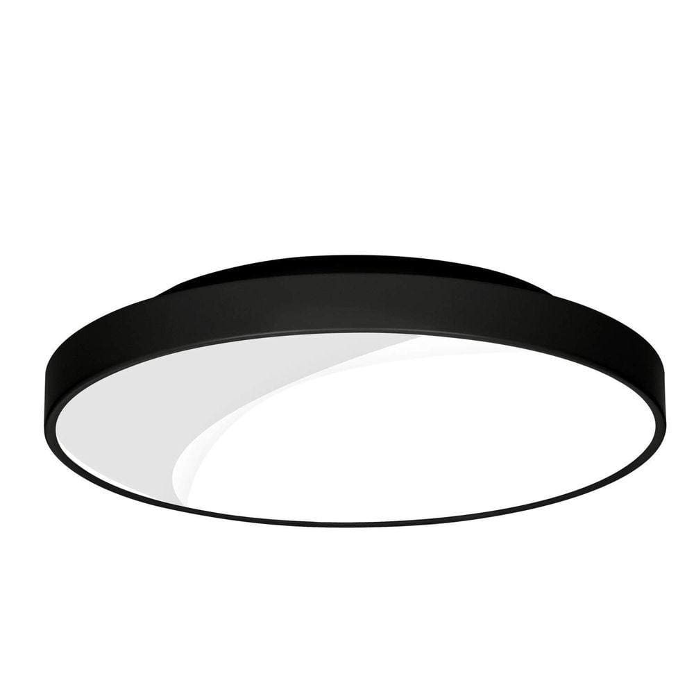 Plafon de Sobrepor Redondo para 4 Lâmpadas Isadora Design Preto