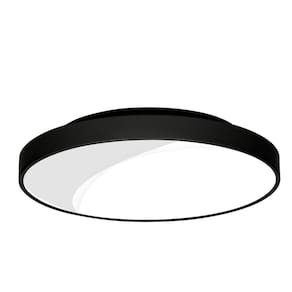 Plafon de Sobrepor Redondo para 4 Lâmpadas Isadora Design Preto