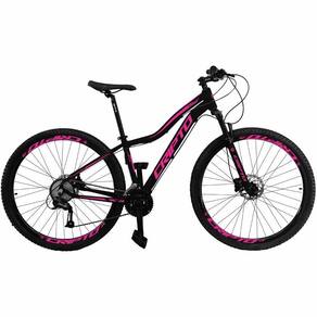 Bicicleta Aro 29 Cripto 18v Absolute Hidráulica Trava K7 - Preto-rosa - 15" Preto-rosa