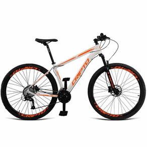 Bicicleta Aro 29 Cripto 21 Marchas Freios Disco C- Suspensão - Branco-laranja - 15" Branco-laranja