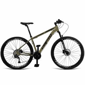 Bicicleta Aro 29 24 Marchas Freios Disco E Suspensão - Verde Militar-preto - 19" Verde Militar-preto