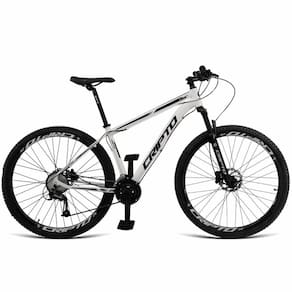 Bicicleta Aro 29 Cripto 24 Marchas Shimano E Freios A Disco - Branco-preto - 15" Branco-preto