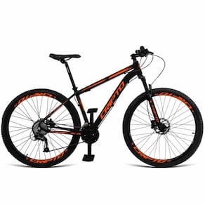 Bicicleta Aro 29 Cripto 24 Marchas Shimano E Freios A Disco - Preto-laranja - 21" Preto-laranja
