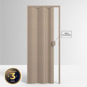 Porta Sanfonada de PVC 210x97cm Permatti Bege Marmorizado