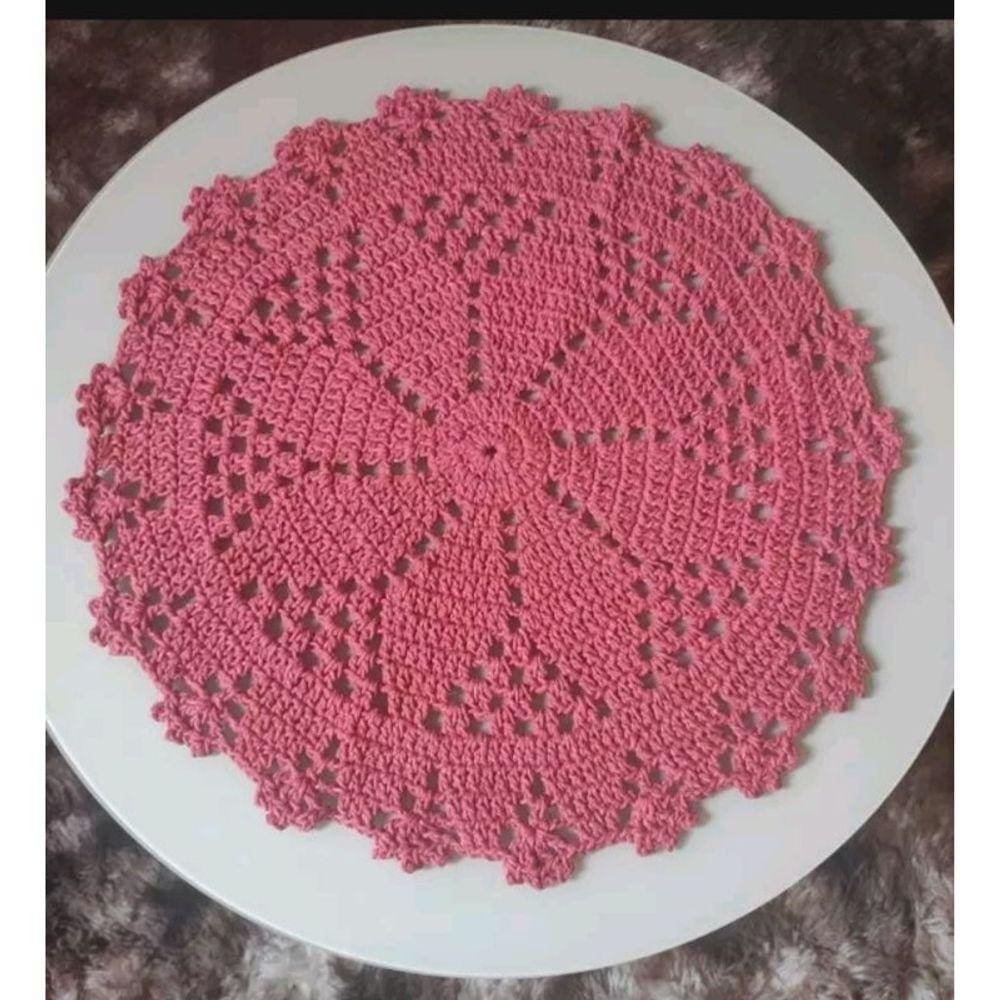 toalhinha de crochê / centro de mesa de crochê / Sousplat em crochê /Decoração Casa, sala, cozinha