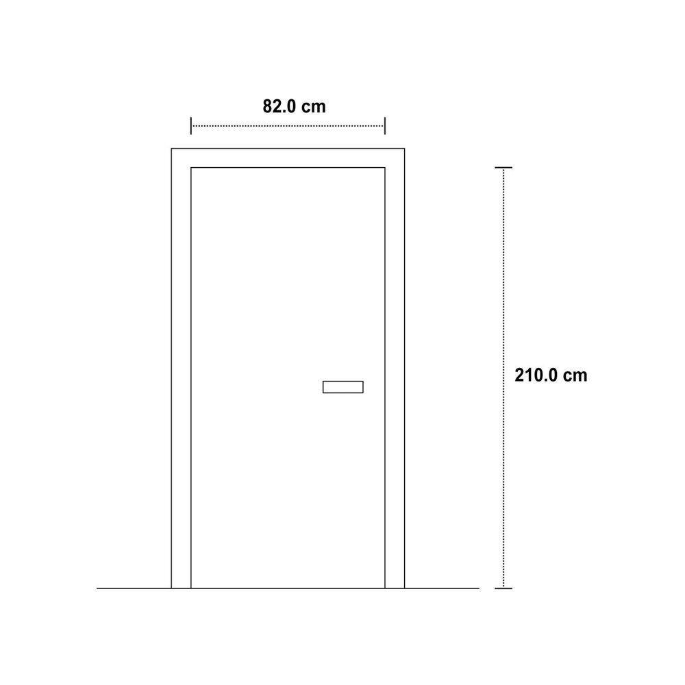 Folha de Porta de Madeira 210x82cm Espessura 3,5cm MSO Eucaplac Frisada Elegance Eucatex Teka Milano