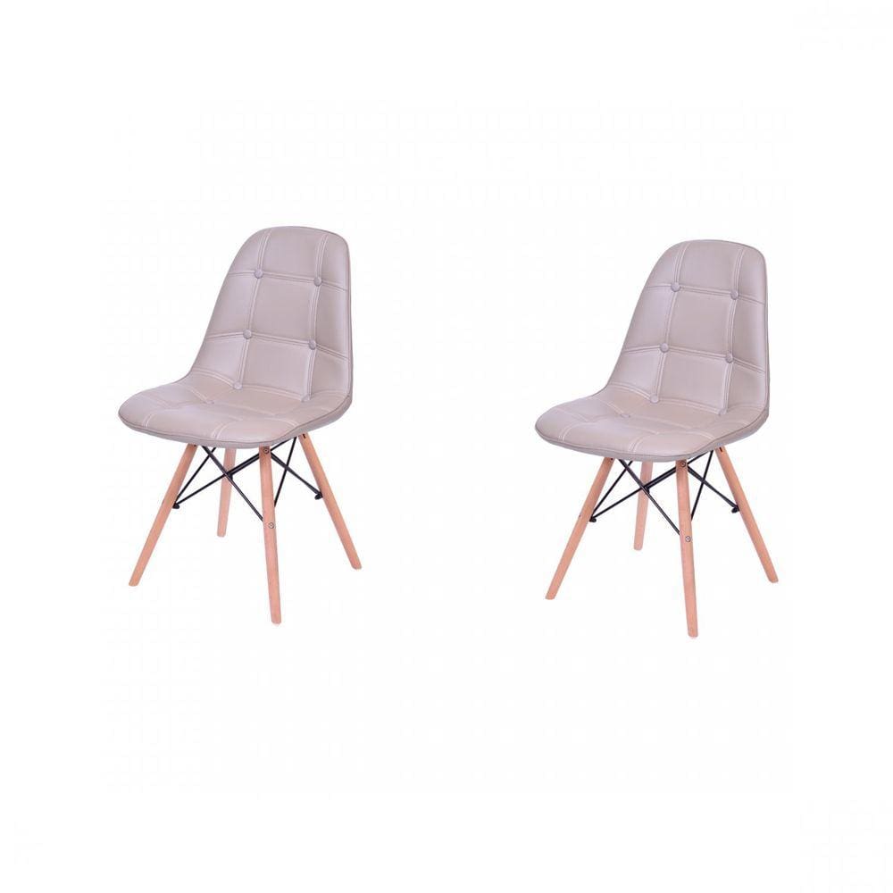 Kit 2 Cadeiras Botonê Eames Or Design Cinza