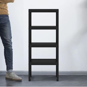 Estante com 4 Prateleiras Demi Quadra Grifit Preto