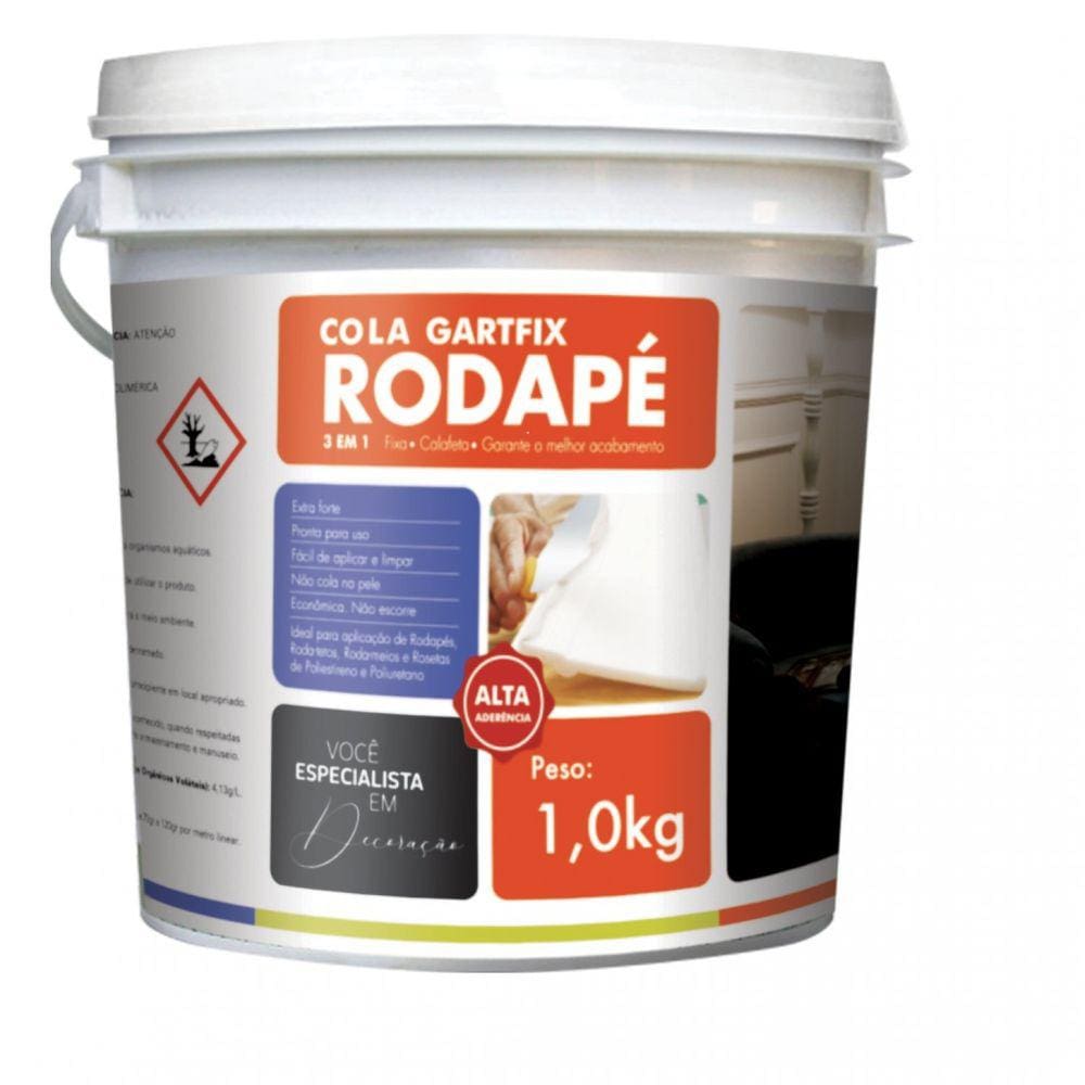 Cola Gartfix Rodapé 1kg NMC Pisos Branco