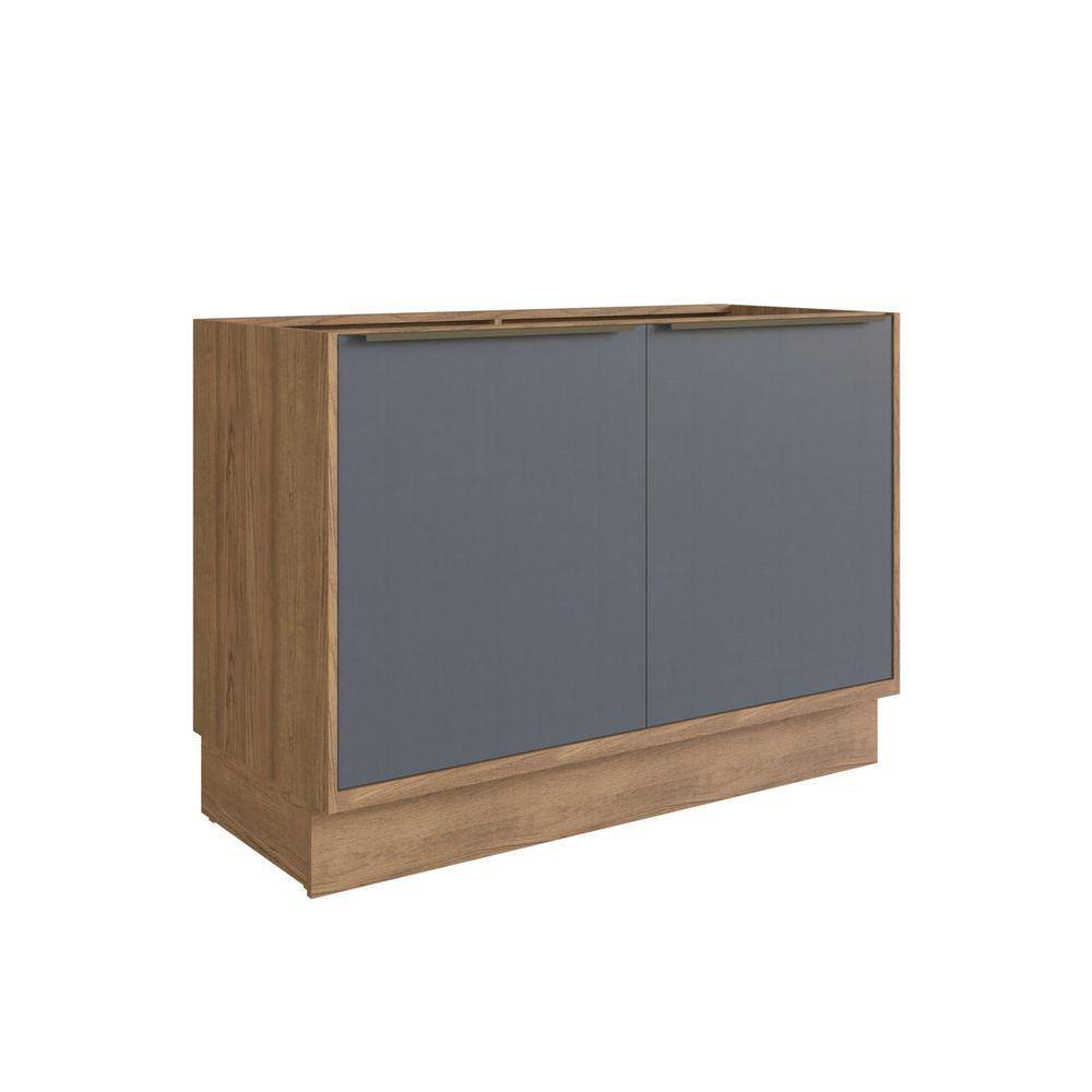 Balcão de Cozinha 120cm 2 Portas Viena Herval Louro Freijó/Grafitto