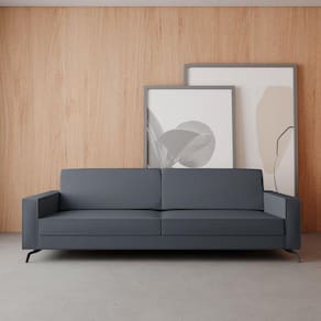 Sofá 3 Lugares Fly Neo Cinza Claro/Cinza Cinza