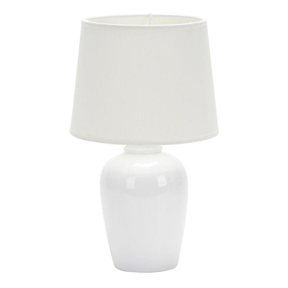 Abajur de Cerâmica Pottery 32cm Para 1 Lâmpada E27 Taschibra Branco