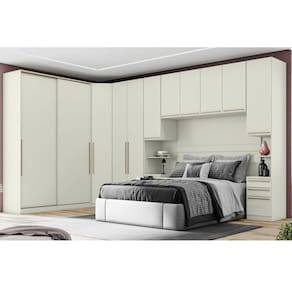Quarto Modulado Completo Casal 6 Peças 11 Portas 9 Gavetas Predileto Areia