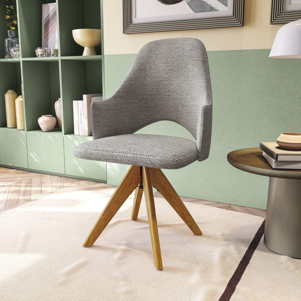 Poltrona Decorativa para Sala de Estar Siena Cinza