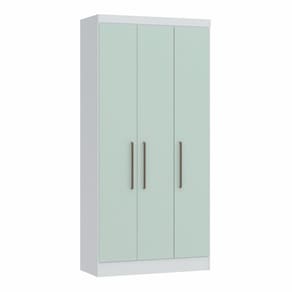 Guarda Roupa Modulado 3 Portas 2 Gavetas Infinity Móveis Castro Branco Line/Pistache Line