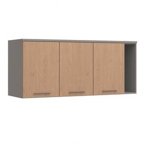 Ponte Modulada Queen 3 Portas Elegance Móveis Castro Níquel/Angelin