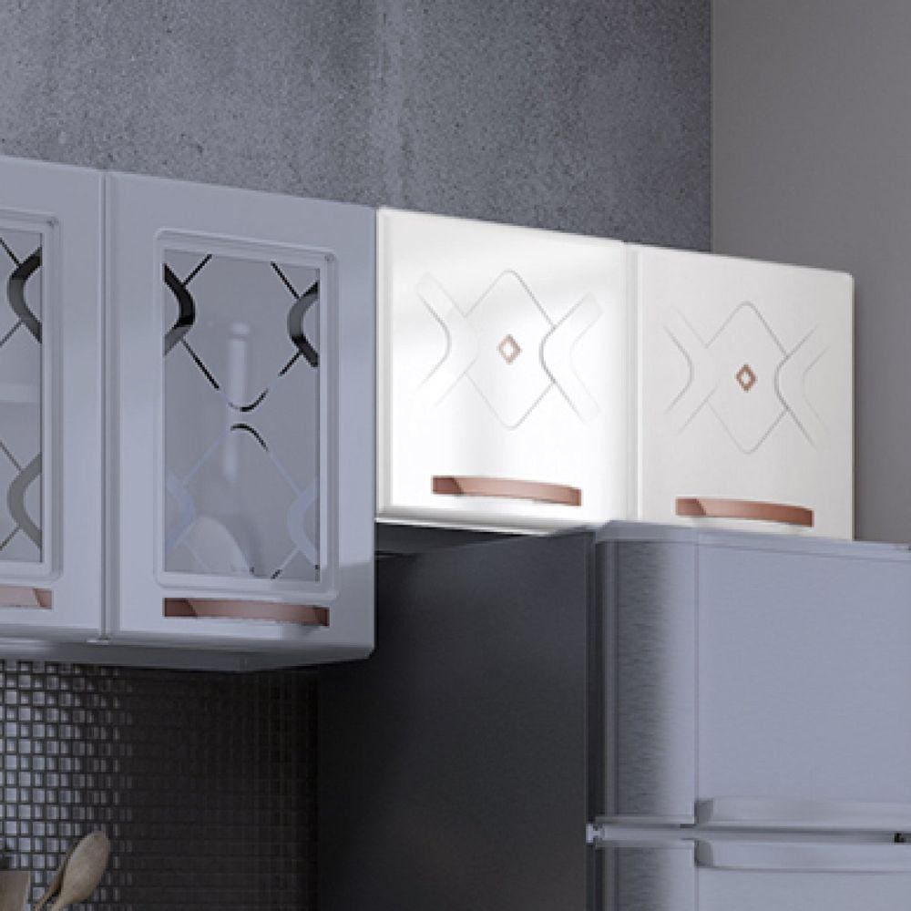 Armário de Cozinha Aéreo Duplo em Aço 2 Portas Mirage New Telasul Branco