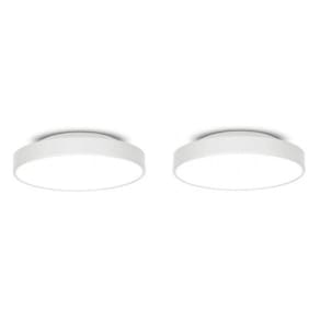 Kit 2 Plafons para 3 Lâmpadas Redondo 36cm 7652 JD Molina Branco