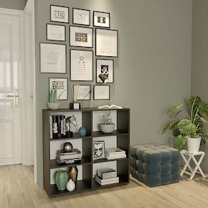Estante Livreiro Multiuso 6 Nichos Geórgia DRD Móveis Preto