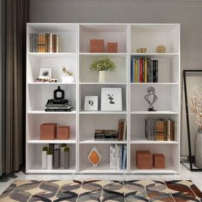 Conjunto de 3 Estantes para Livros Biblioteca 1,8x1,8M Multy Espresso Móveis Espresso Móveis Branco