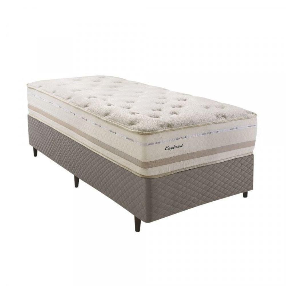 Cama Box Solteiro Molas Maxspring 88x188x33cm England Herval Bege