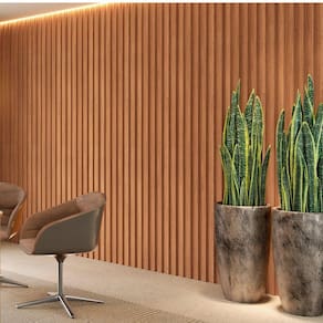 Painel Ripado em Placa 250x134cm 3,35m² MDF Freijó/Madeirado