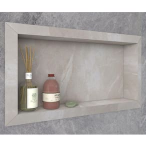 Nicho para Banheiro em Porcelanato Polido Diamante 40x30 Cozimax Bege