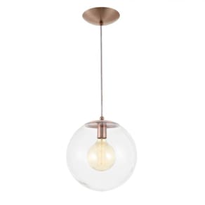 Pendente em Vidro Esfera 20cm Madelustre Cristal