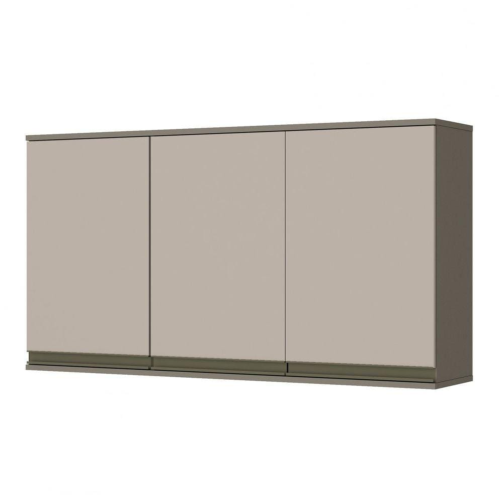 Armário Aéreo 3 Portas 120cm Connect Henn Duna/Cristal