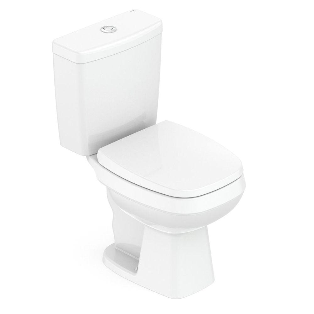 Kit Vaso Sanitário com Caixa Acoplada e Assento Soft Close Avant Incepa Branco Brilhante