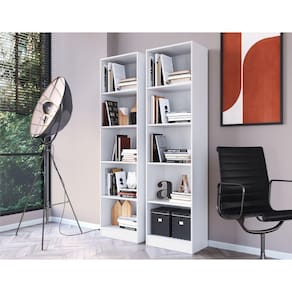 Estante para Livros 5 Nichos Laca Palermo Branco