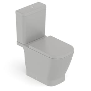 Kit Vaso Sanitário com Caixa Acoplada e Assento Soft Close Gap Roca Stone Fosco