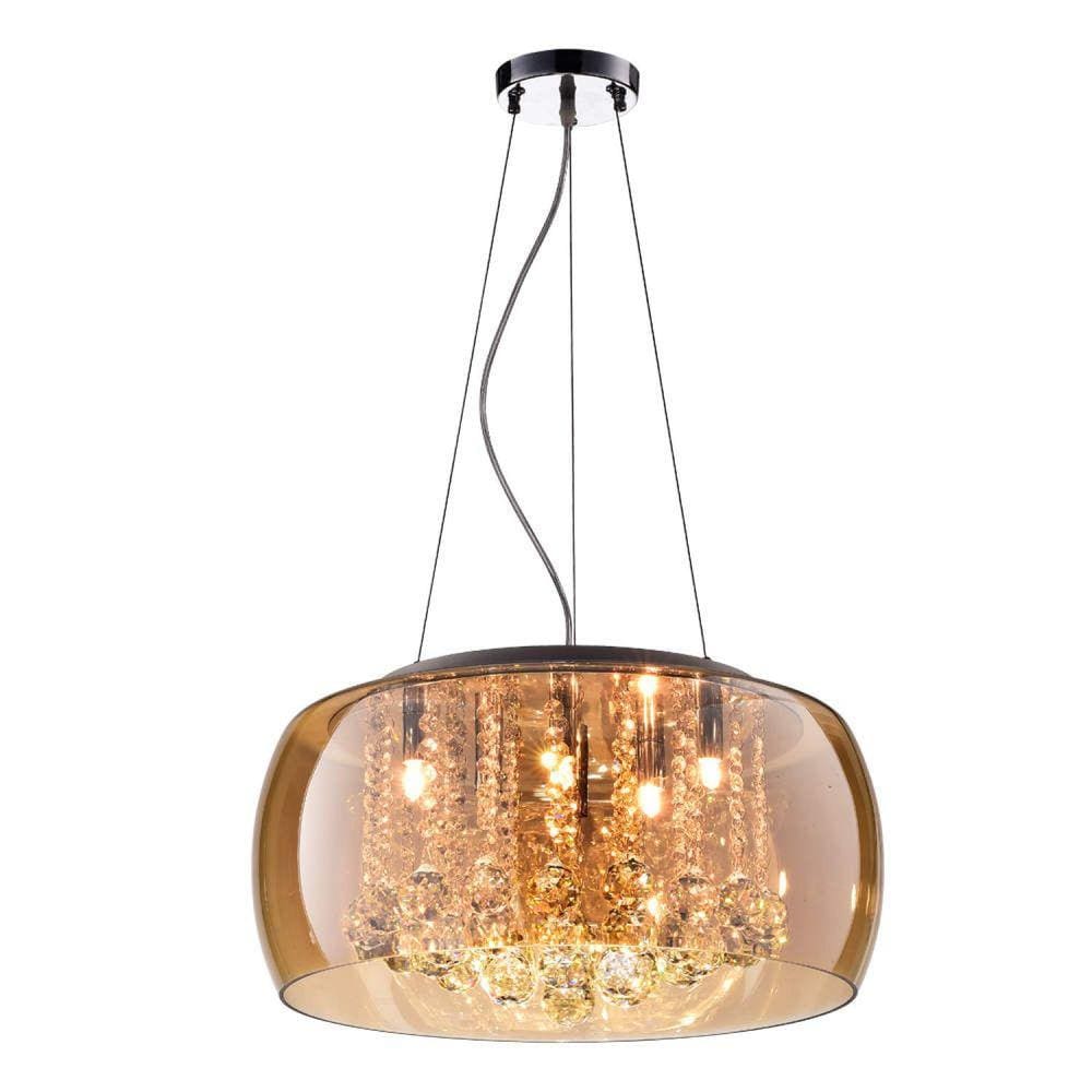 Pendente Soho 50cmx20cm Bella Iluminação Âmbar/Transparente