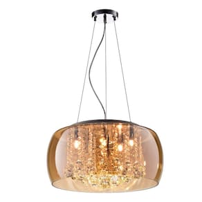 Pendente Soho 50cmx20cm Bella Iluminação Âmbar/Transparente