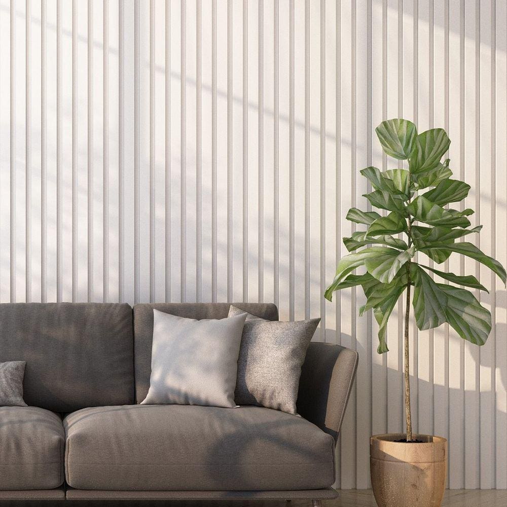 Painel Ripado 6cm x 15mm x 2,70m MDF Casablanca Branco