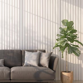 Painel Ripado 6cm x 15mm x 2,70m  MDF Casablanca Branco