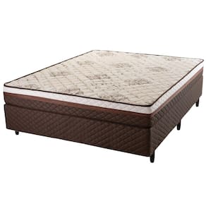 Cama Box Casal Hellen Colchões Molas Ensacadas Siena Special 138x188x58 Marrom