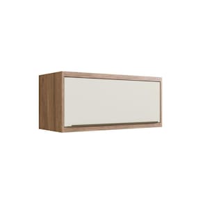 Armário Aéreo para Cozinha 80cm 1 Porta Viena Herval Louro Freijó/Argila