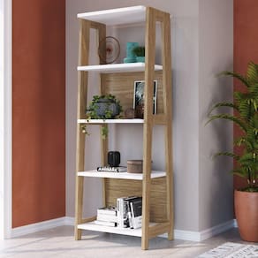 Estante para Livros 5 Prateleiras Trend Artesano Hanover/Off White