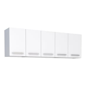 Armário Aéreo de Cozinha em Aço 180cm 5 Portas Vênus Cozimax Branco