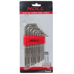 Jogo de Chave Torx L Com 10 Peças - T9 A T50 - Noll