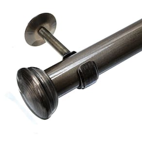 Kit Varão de Cortina 28mm 2m Ponteira Meia Lua Couselo Ouro Velho