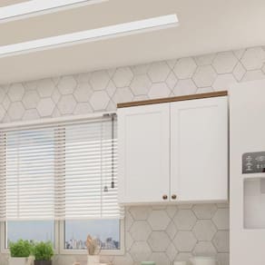 Armário Aéreo Para Cozinha 2 Portas Provençais Iluminata Genialflex Branco
