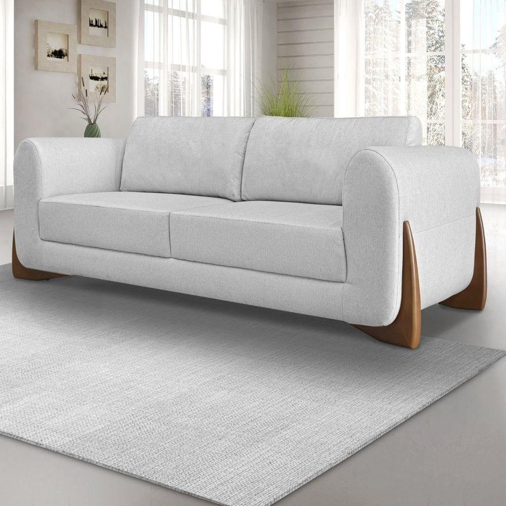 Sofá 2 Lugares 180cm Linho Djon Spezzia Decor Grigio