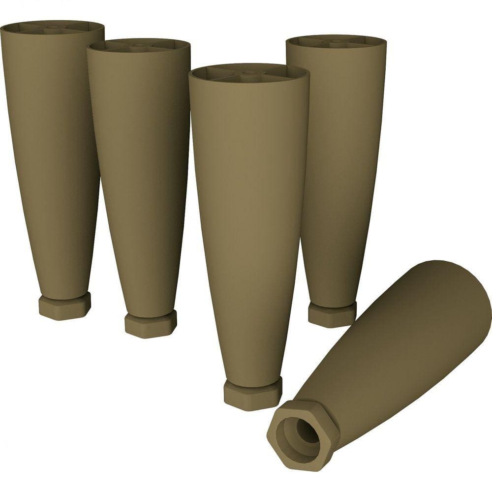 Kit 5 Pés Cônico para Cozinha Internacional Henn Bronze