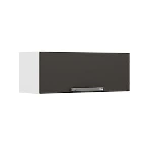 Armário em Aço 70cm 1 Porta Horizontal Florença Itatiaia Grafite/Branco